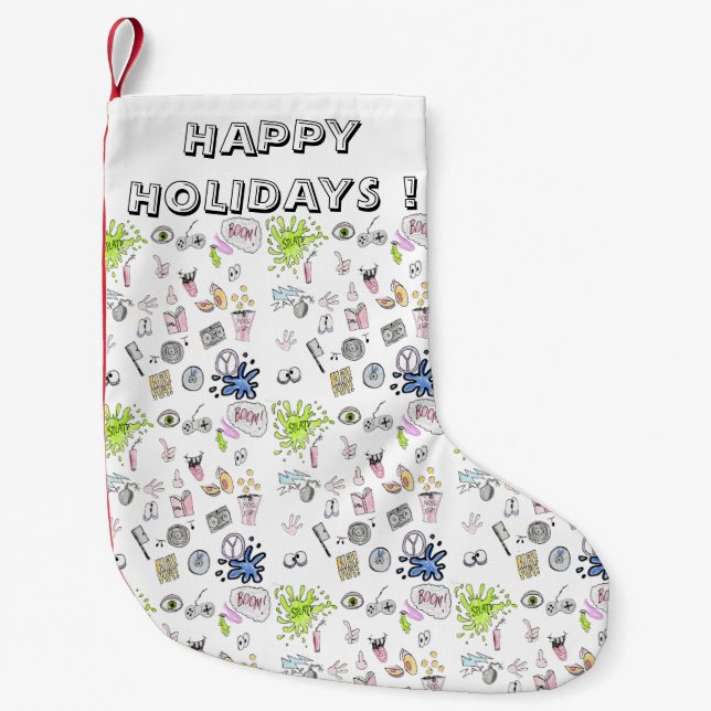 1990s Cartoon comedy nostalgia holiday stocking (Front)
