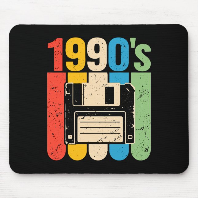 1990s retro floppy disc computer nostalgia mouse mat (Front)