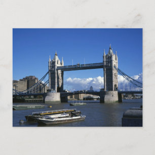 1990's view of Tower Bridge  Postcard