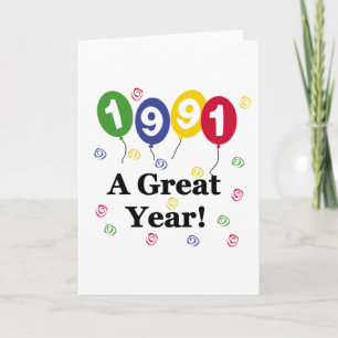 1991 A Great Year Birthday Card