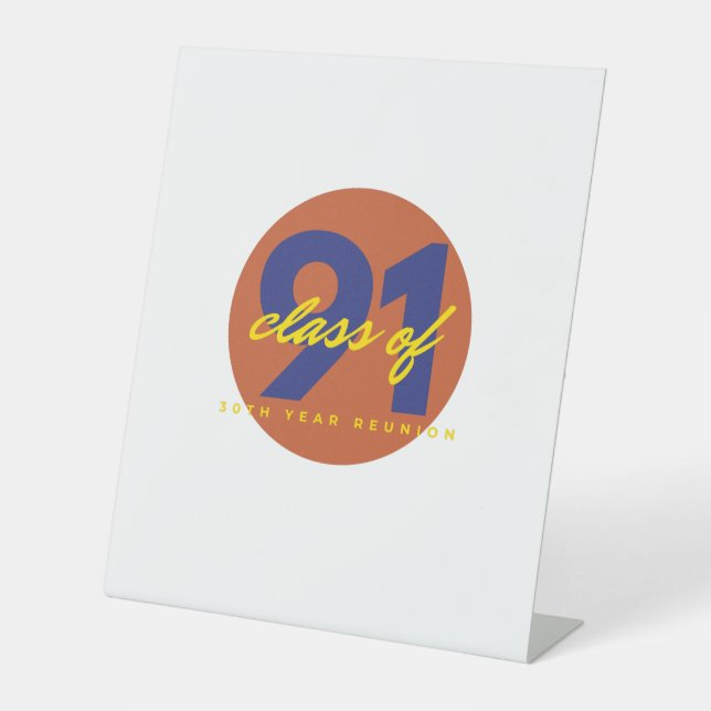 1991 class reunion pedestal sign (Front)