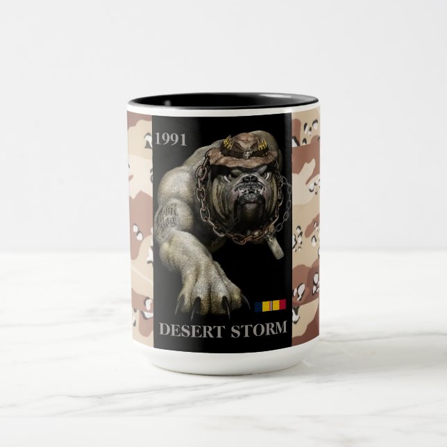 1991 DEVIL DOG COMBAT ACTION DESERT STORM MUG (Center)