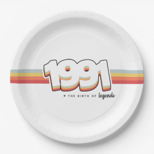 1991 The birth of legends Paper Plate