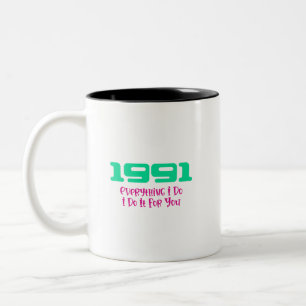1991 Top Song, Everything I Do I Do It For You Two-Tone Coffee Mug