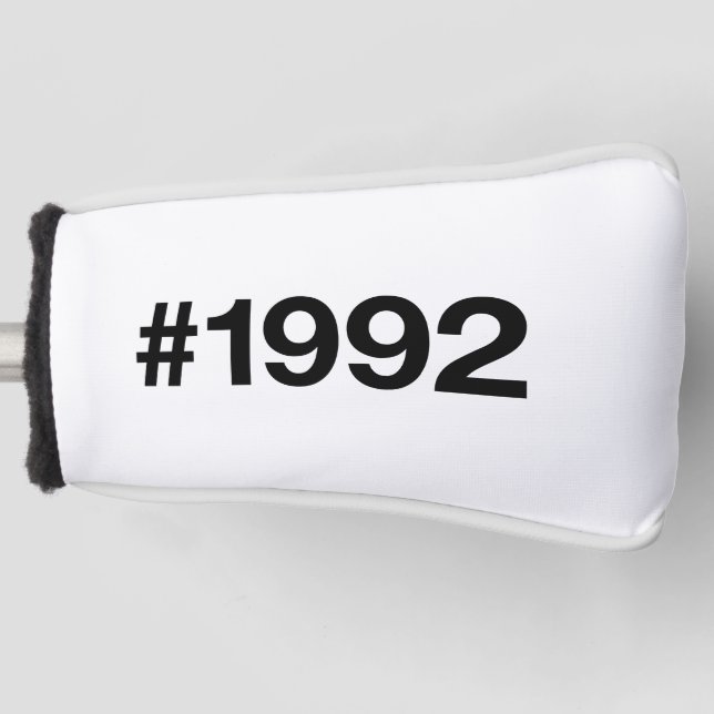 1992 Hashtag 33 Birthday Anniversary Golf Head Cover (Front)