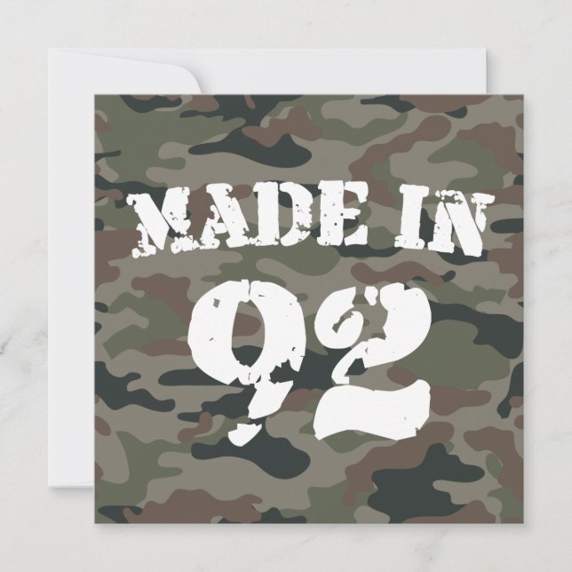 1992 Made In 92 Card (Front)