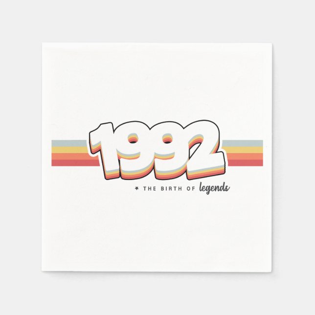 1992 The birth of legends Napkin (Front)