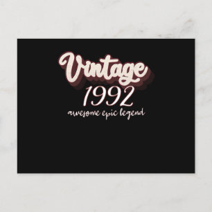 1992 Vintage Birthday Postcard