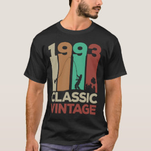 1993 30th Birthday Vintage Retro Fishing Fisherman T-Shirt