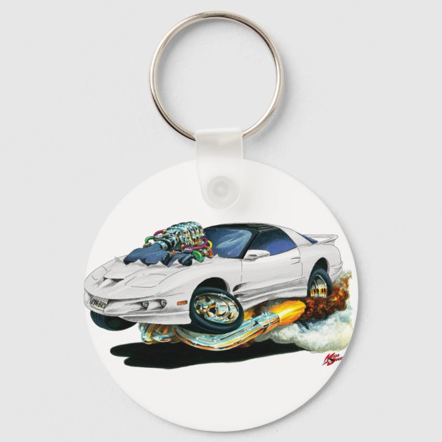 1993-97 Trans Am White Car Key Ring (Front)
