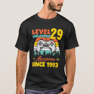 1993 Birthday Funny Gamer 29Th Years Old Birthday T-Shirt