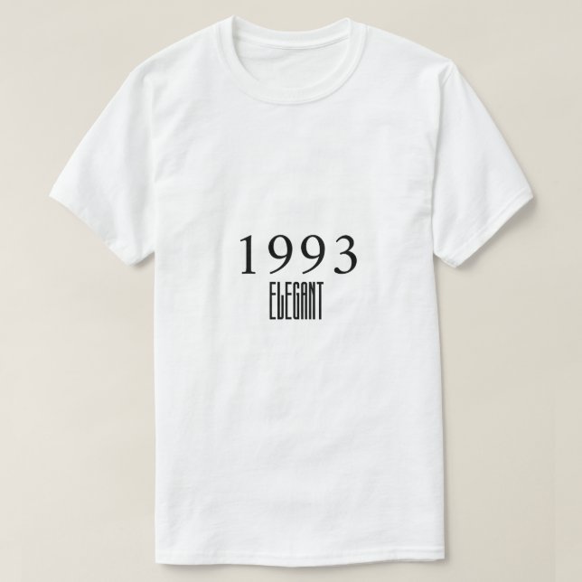 1993 Elegant Minimalist Typography T-Shirt (Design Front)