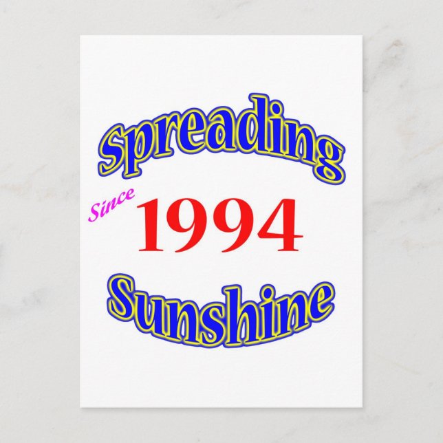 1994 Spreading Sunshine Postcard (Front)