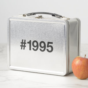 1995 Hashtag 30 Birthday Anniversary Metal Lunch Box