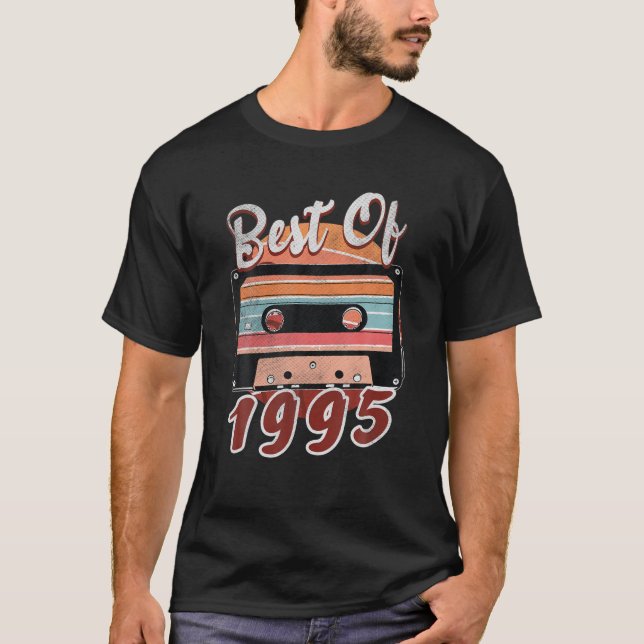 1995 Novelty Retro Aesthetic 27 Year Old Birth Bor T-Shirt (Front)