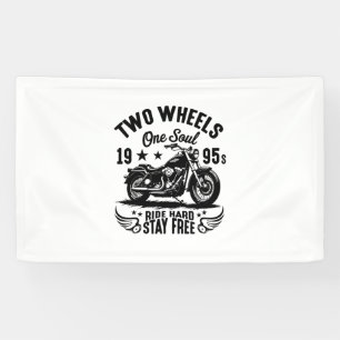 1995s Motorcycle Vintage Banner