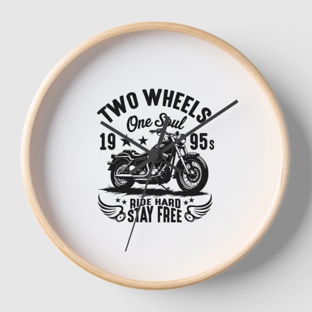 1995s Motorcycle Vintage Clock (Front)