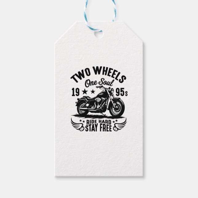 1995s Motorcycle Vintage Gift Tags (Front)