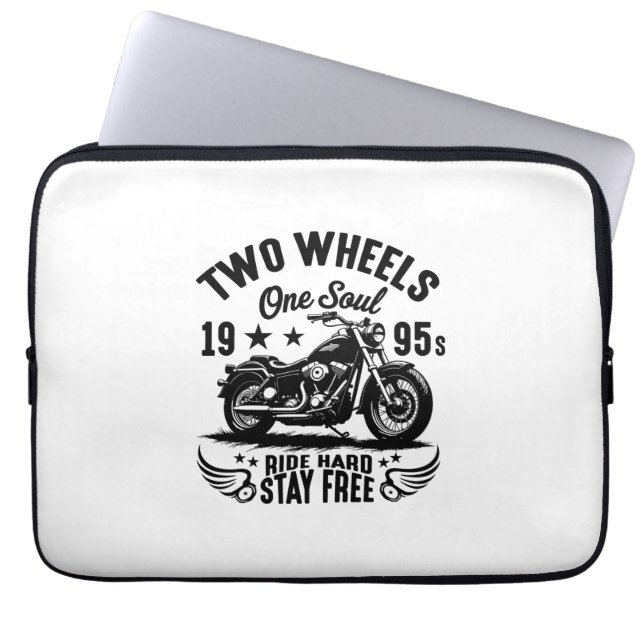 1995s Motorcycle Vintage Laptop Sleeve (Front)