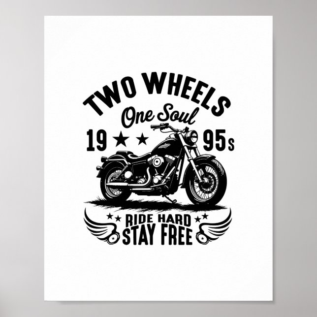 1995s Motorcycle Vintage Poster (Front)