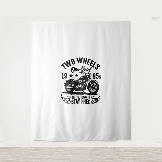 1995s Motorcycle Vintage Tapestry (Front)