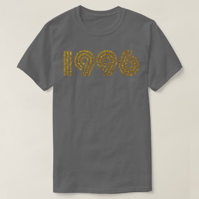 1996 Birth Year Glitter Effect T-Shirt (Design Front)