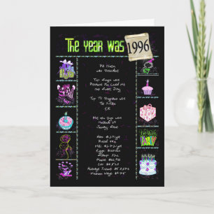 1996 Birthday Fun Facts Card