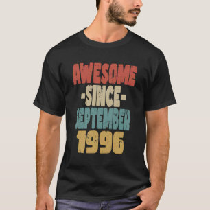 1996 Birthday Vintage Retro Awesome Since Septembe T-Shirt