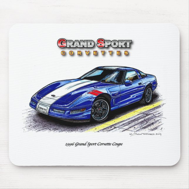 1996 Grand Sport Corvette Coupe Mouse Mat (Front)
