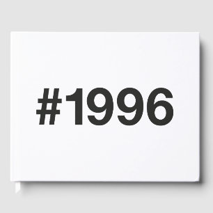 1996 Hashtag 29 Birthday Anniversary Guest Book