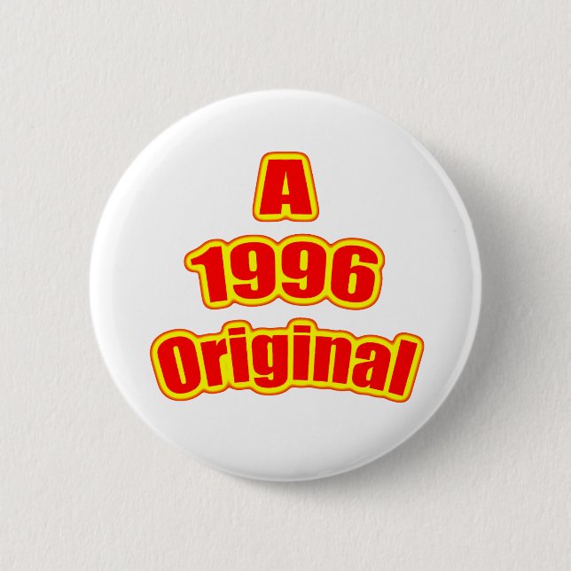 1996 Original Red 6 Cm Round Badge (Front)