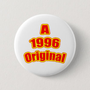 1996 Original Red 6 Cm Round Badge