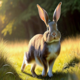 "1996" Rabbit on the run Stretched Canvas Print