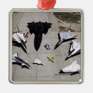 1997 Dryden Research Aircraft Fleet on Ramp Metal Tree Decoration