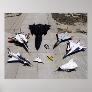1997 Dryden Research Aircraft Fleet on Ramp Poster