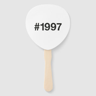 1997 Hashtag 28 Birthday Anniversary Hand Fan