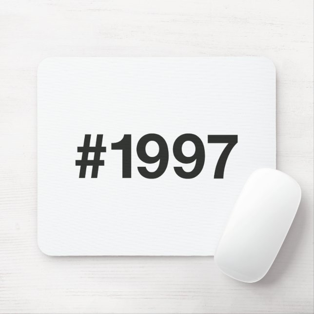 1997 Hashtag 28 Birthday Anniversary Mouse Mat (With Mouse)