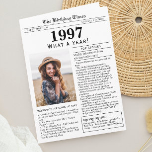 1997 Newspaper Birthday card