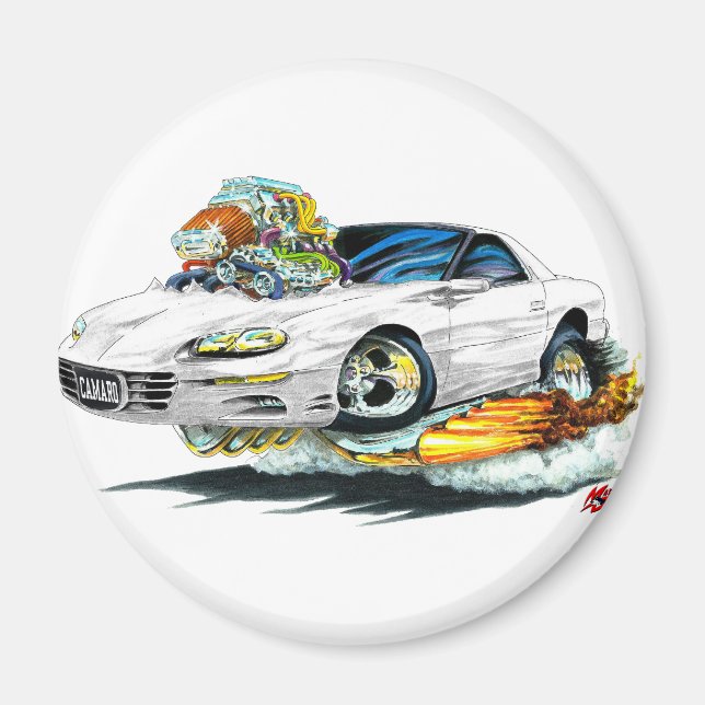 1998-02 Camaro White Car Magnet (Front)