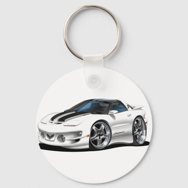 1998-02 Trans Am White Firehawk Key Ring (Front)