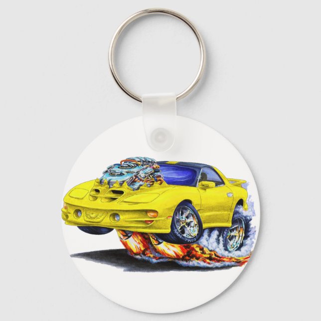 1998-02 Trans Am Yellow Car Key Ring (Front)