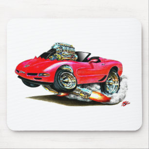 1998-2004 Corvette Red Convertible Mouse Mat