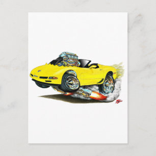 1998-2004 Corvette Yellow Convertible Postcard