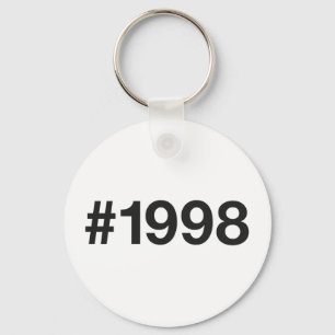 1998 Hashtag 27 Birthday Anniversary Key Ring