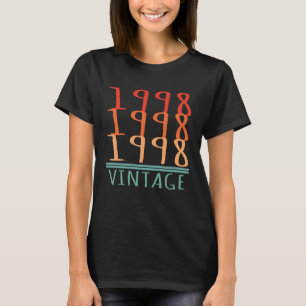 1998 Vintage Anniversary Matching Couple T-Shirt