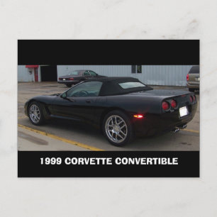 1999 CORVETTE CONVERTIBLE ANGLE VIEW POSTCARD