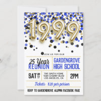 1999 High School College Reunion Invitation