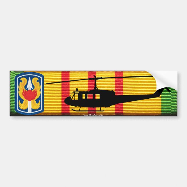 199th Infantry Bde. UH-1 Huey VSM Bumper Sticker (Front)