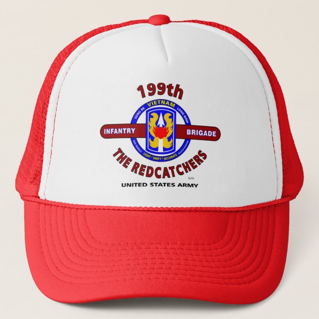 199th Infantry Brigade "Red Catchers" Trucker Cap (Front)