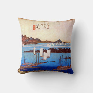 19. 江尻宿, 広重 Ejiri-juku, Hiroshige, Ukiyo-e Cushion